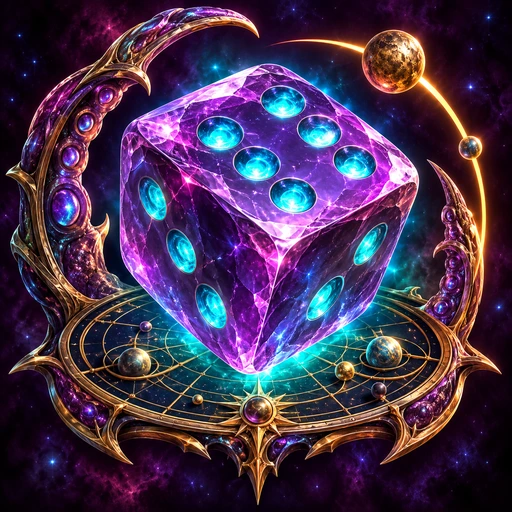 Original crystal dice handbook emblem